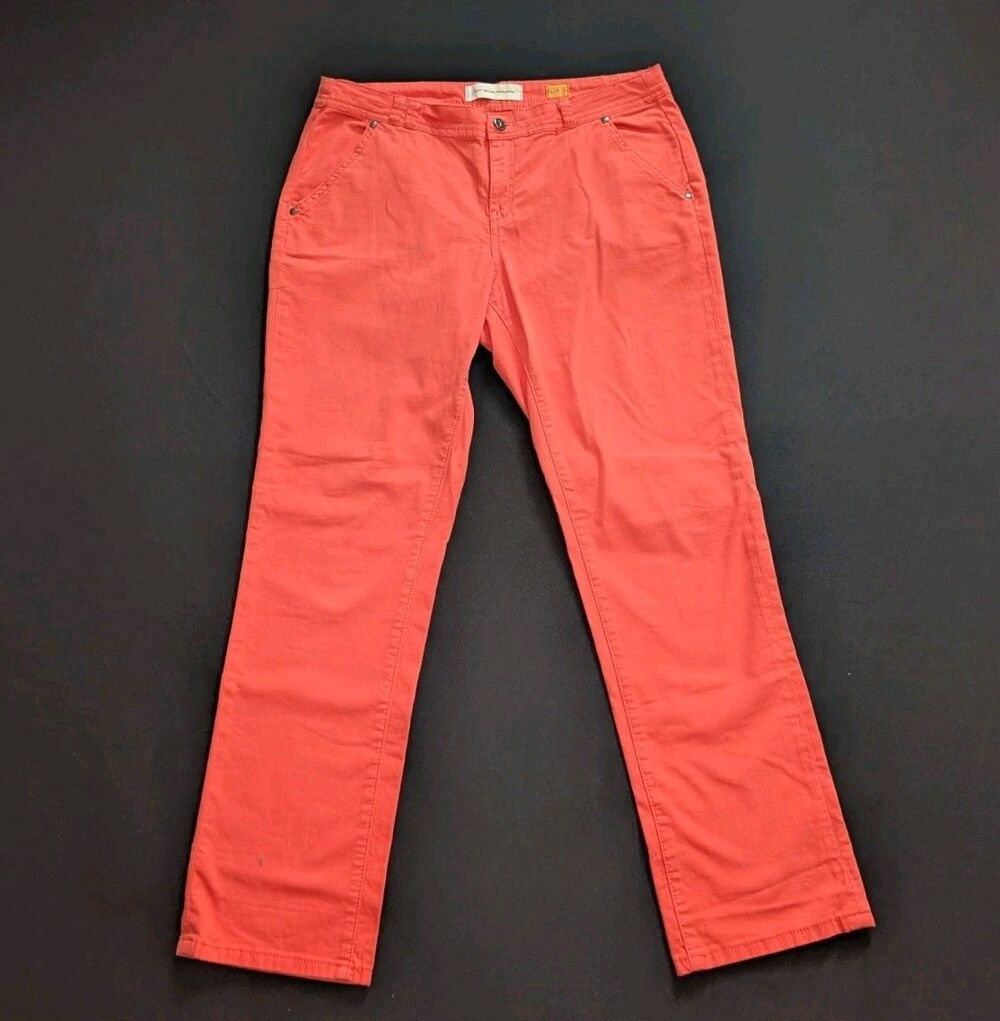 Pilcro and the Letterpress Anthropologie Straight Chino Pants Salmon Size 31